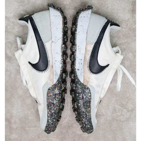 Nike Waffle Racer Crater White Black Gray Sneakers Womens Size 7 CT1983-104 - Picture 4 of 16